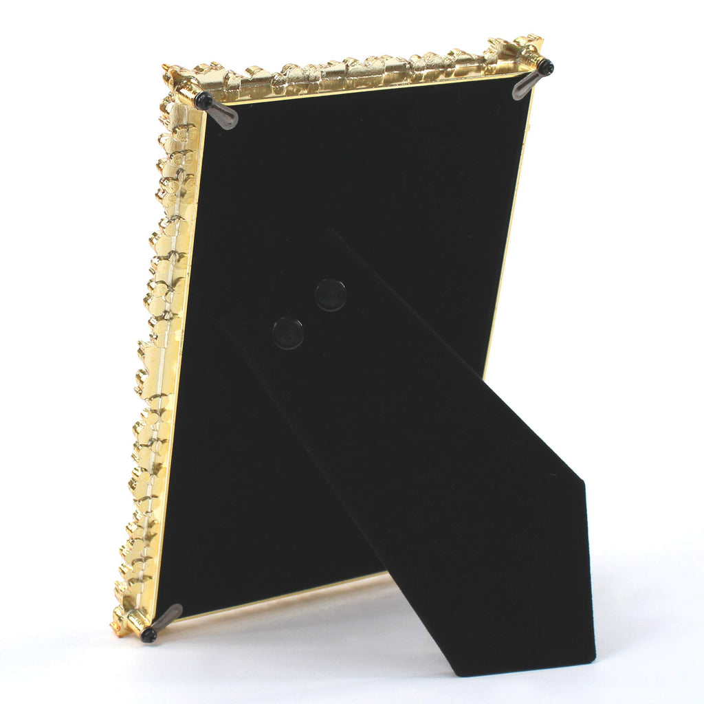 5x7 Brass-Tone Bling Picture Frame with Rhinestones