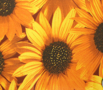 Polycotton Fabric Printed Sun Flower / 60" Wide/Sold by the Yard
