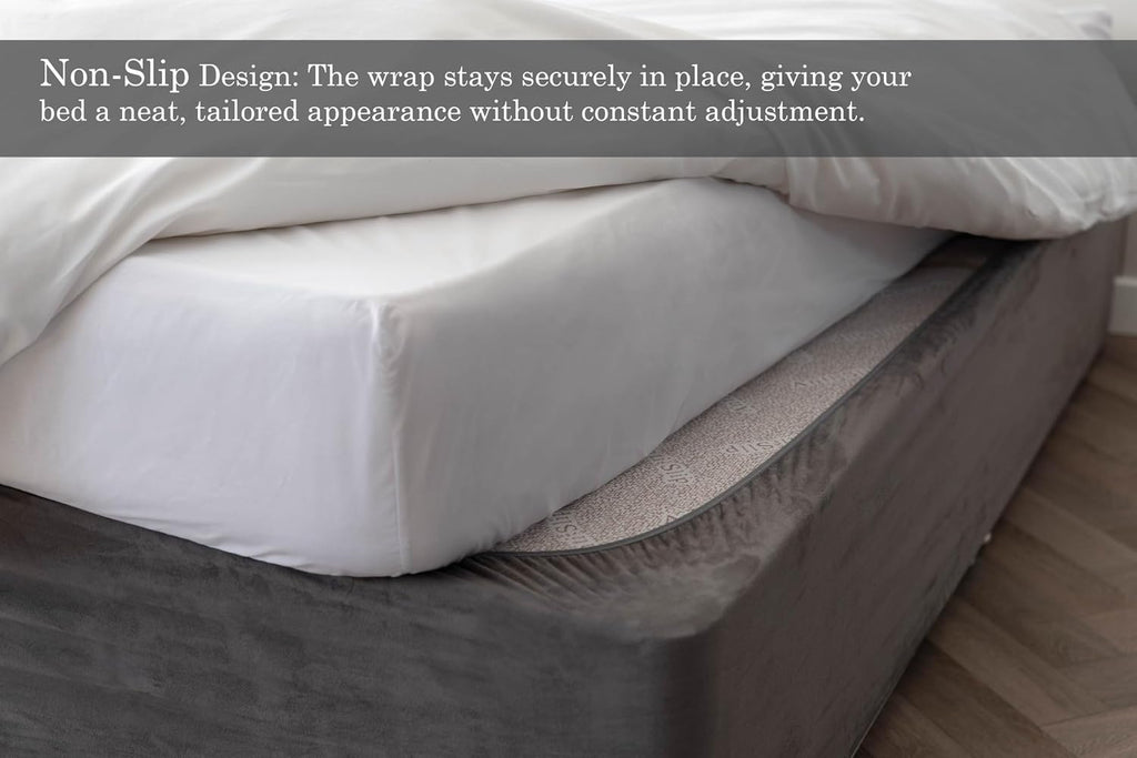 Faux Suede Box Spring Cover (Linen, King/Cal King/Olympic Queen) | Transform Your Bed with This Fully Elasticated