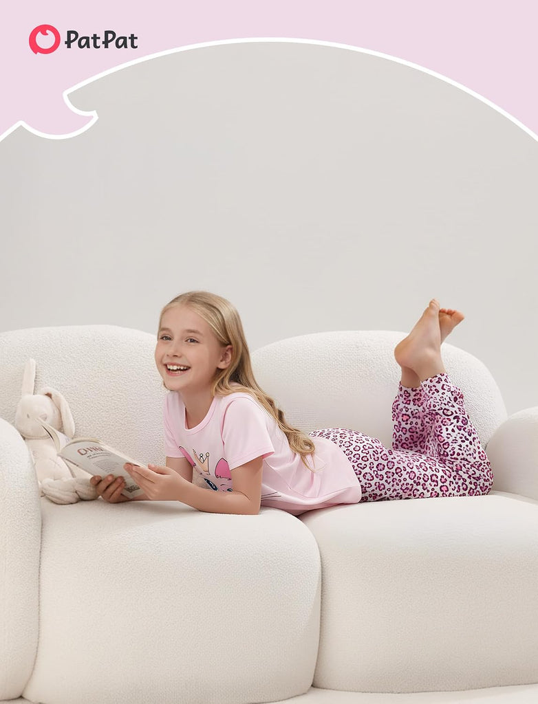 Girls Pajamas Set Kids 2 Piece Sleepwear Comfortable PJs