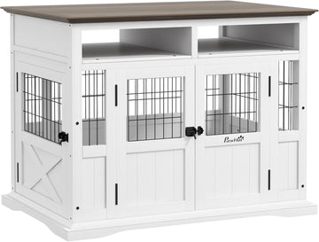 Dog Crate Furniture Side End Table with Storage