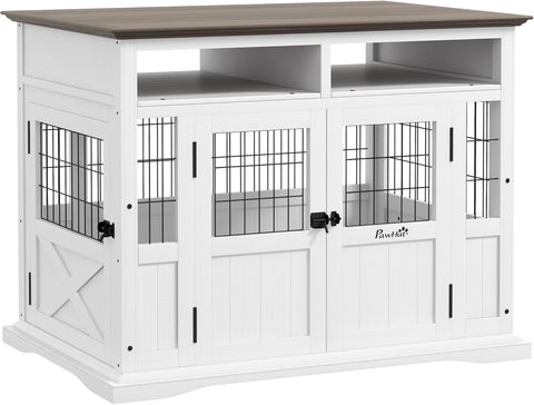 Dog Crate Furniture Side End Table with Storage