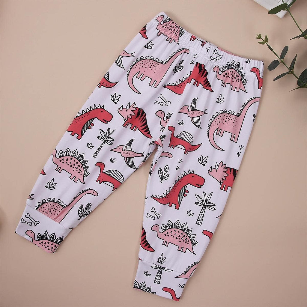 Toddler Baby Girls Clothes Sets Little Girl Dinosaur Long Sleeve Shirts Tops + Pants 2pcs Fall Winter Outfits