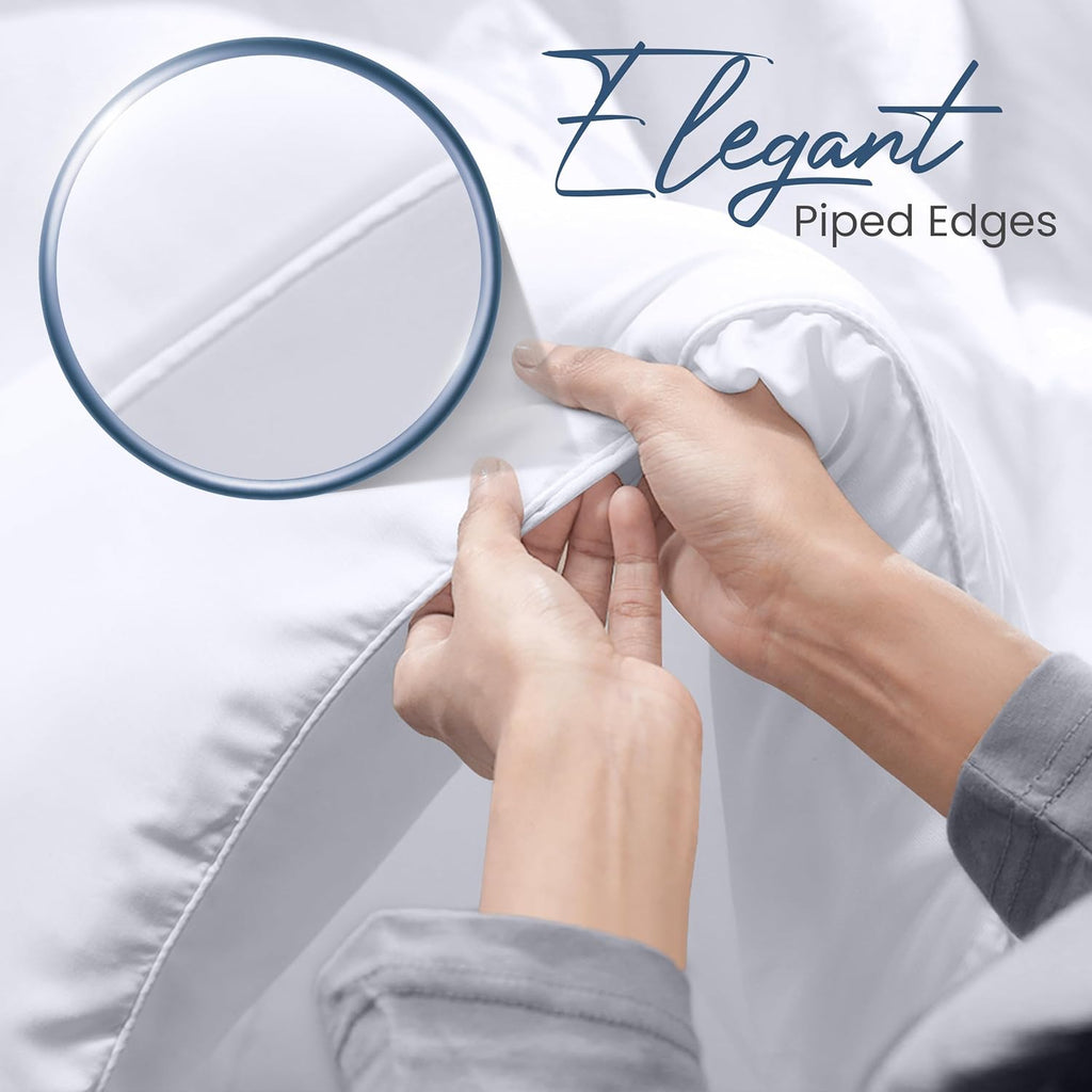 Comforters King, All Season Duvet Insert, Down Alternative Box Stitched Bed Comforter with Corner Tabs