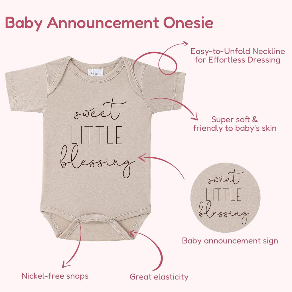 Sweet Little Blessing Baby Onesie,Gender Neutral Pregnancy Announcement Outfit
