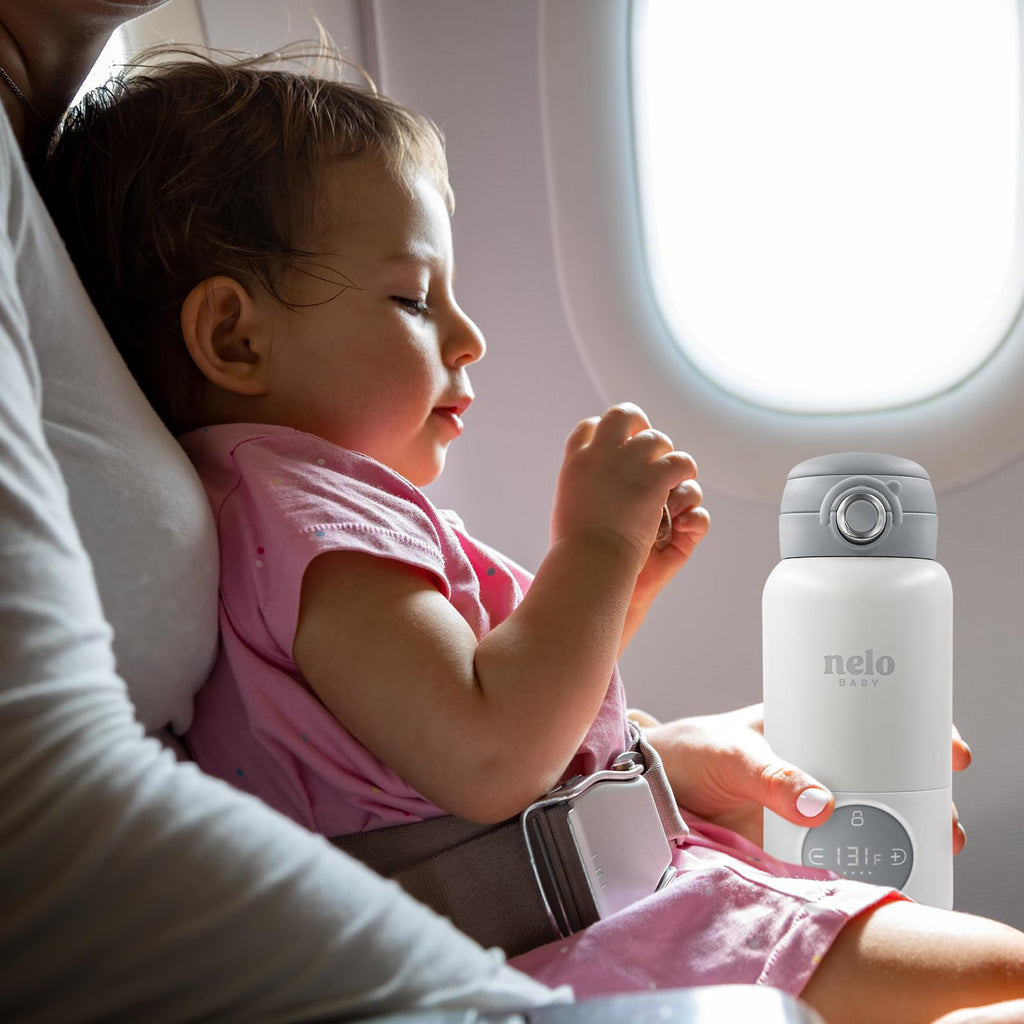 Portable Milk Warmer with Large 16oz Capacity, Super Fast Charging, Fast Heating, Cordless, Formula, Breastmilk, &