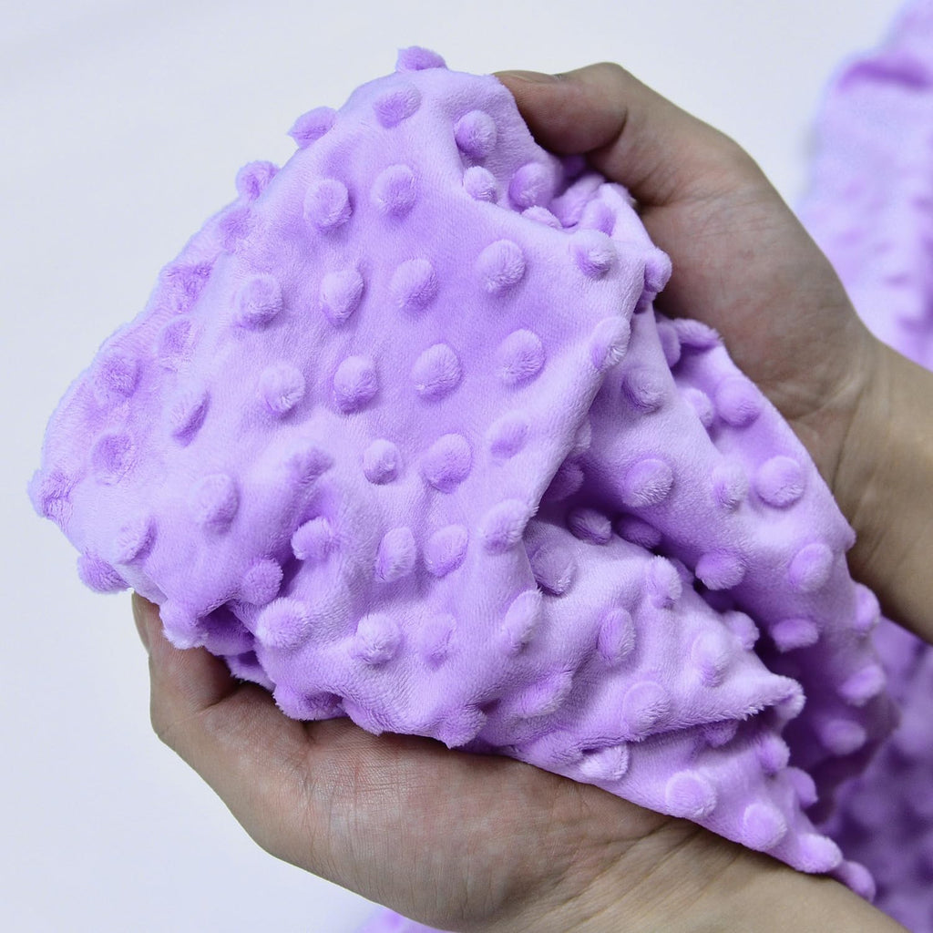 Purple Minky Dot Fabric, by The Yard, 36"x59"