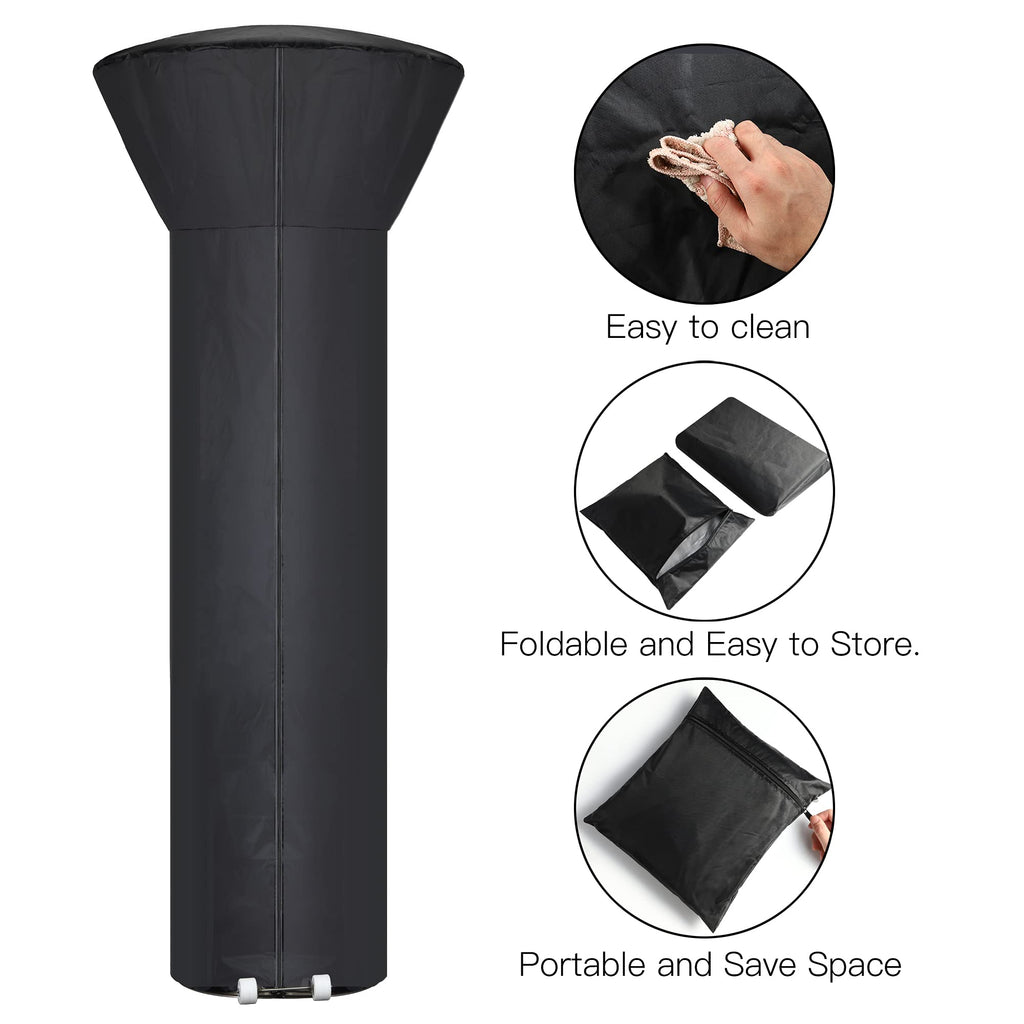 Patio Heater Covers Outdoor Waterproof, 89'' Height x 33" Dome x 19" Base