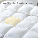 Feather Comforter Queen, Filled with Feather and Downfiber, All Season White Luxury Hotel Fluffy Bed