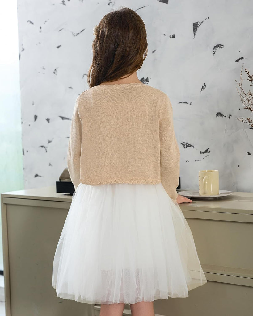 Toddler Sparkly Sweater Bolero Shrug Open Front