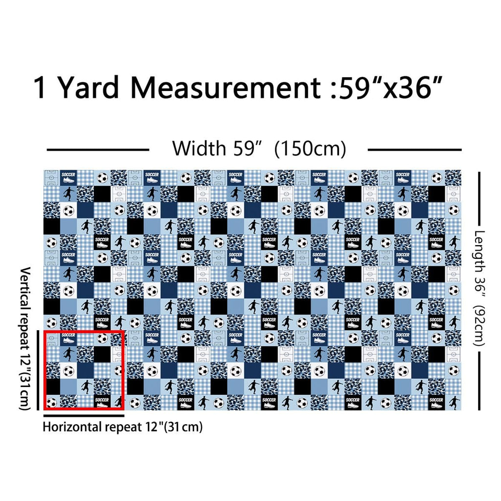 Football Camo Plaid Fabric by The Yard