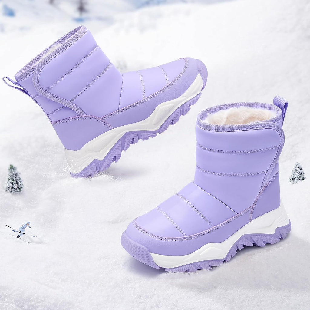 Toddler Snow Boots Girls Lightweight Warm Winter Shoes