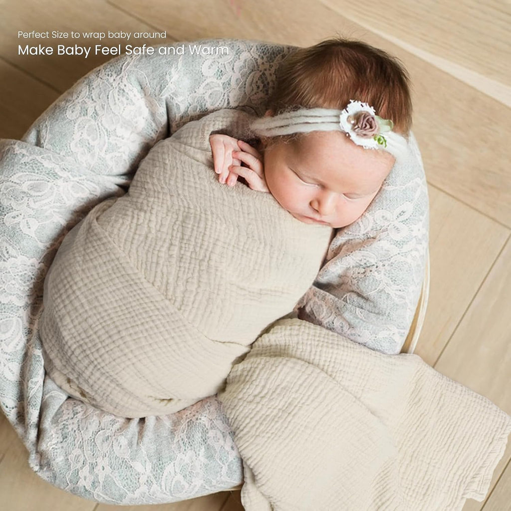 Muslin Swaddle Blanket Baby: Cotton Receiving Wrap for Newborns