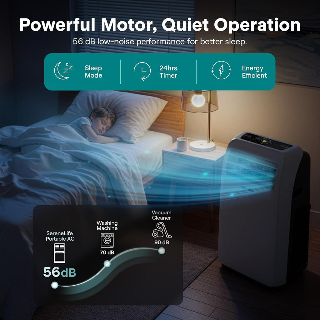 Portable Air Conditioner with Heat & Built-in Dehumidifier 12,000 BTU