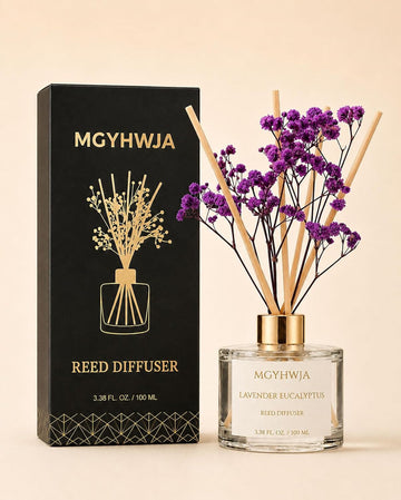 Reed Diffuser Set, 3.38 fl oz Lavender &Eucalyptus Scent Oil