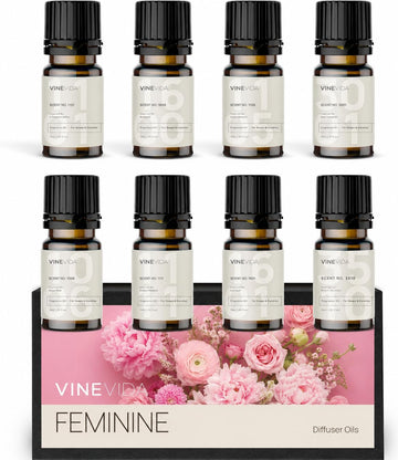 Feminine Diffuser Oil Collection [] - Scented Oil | Aromatherapy Diffuser Oils | Made in USA - Set of 8