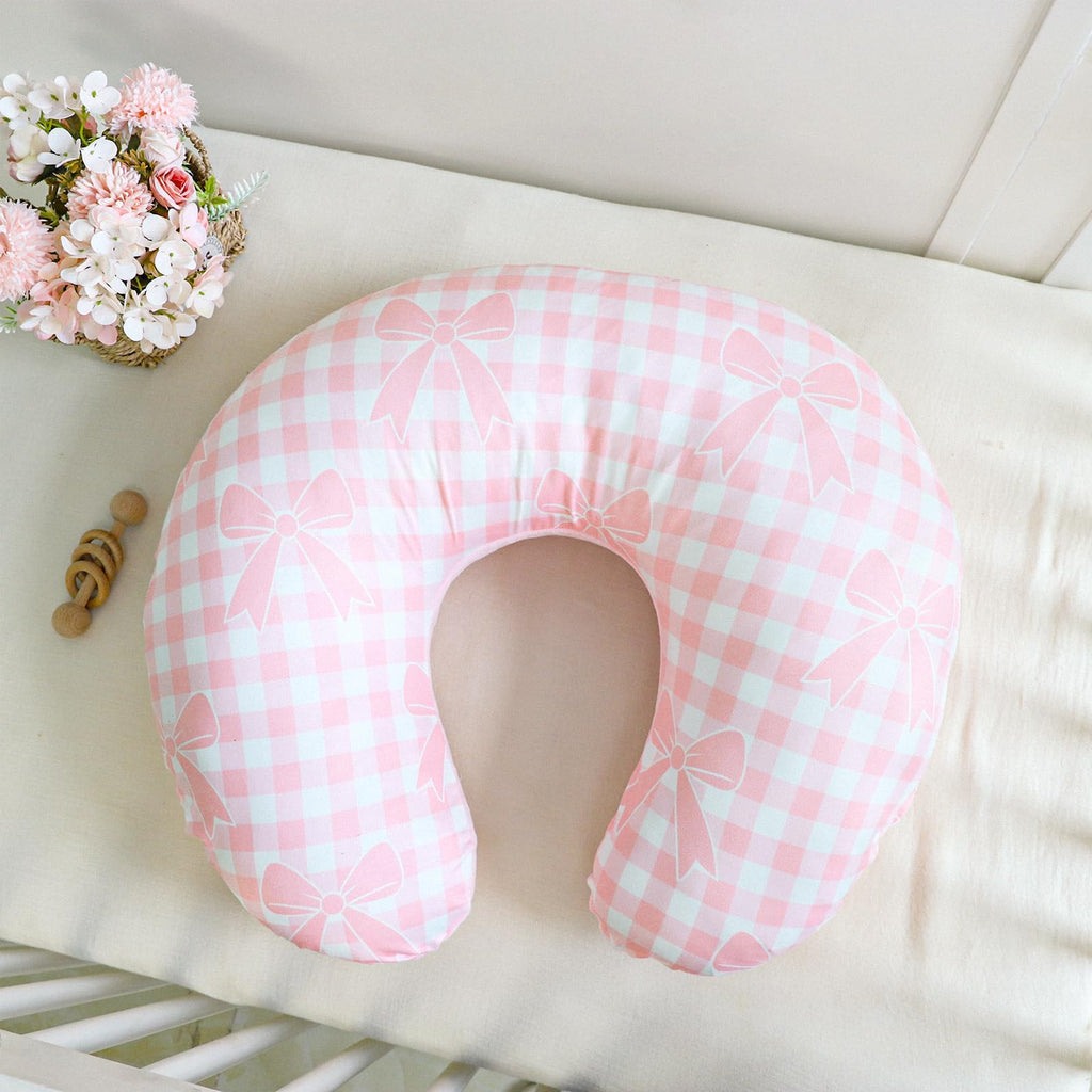 Nursing Pillow Cover, Soft Stretchy Nursing Cover for Breastfeeding Pillow, 1 Pack Reversible Removable Slipover for