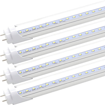 T8 T10 T12 2FT LED Light Tube - 8W 24 Inch Led Fluorescent Tube Replacement, 20W Equivalent, 1120 Lm, 6500K Cool
