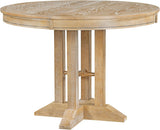 Mid-Century Modern Functional Extendable Round Dining Table with 14" Leaf,Oval Extendable Wooden Dining Table