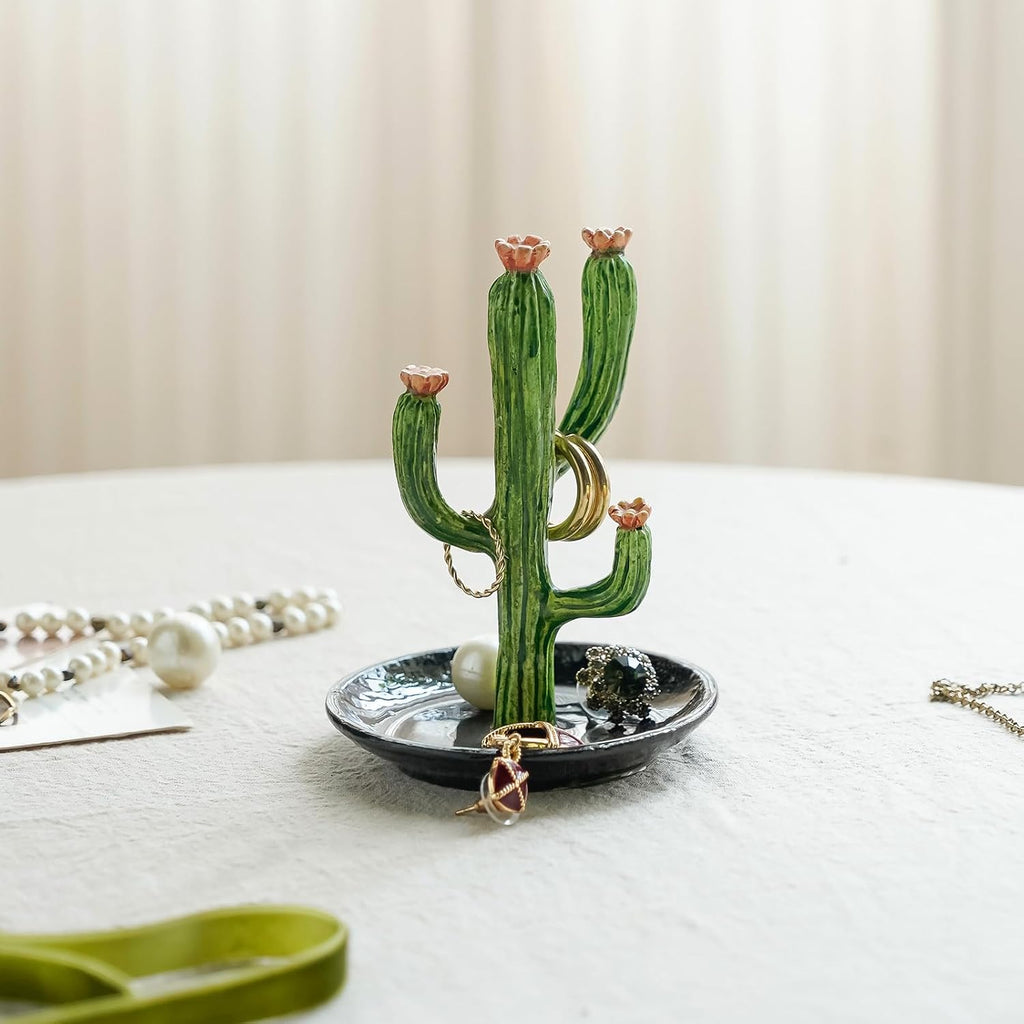 Cactus Ring Holder Jewelry Tray, Vintage Small Trinket Dish