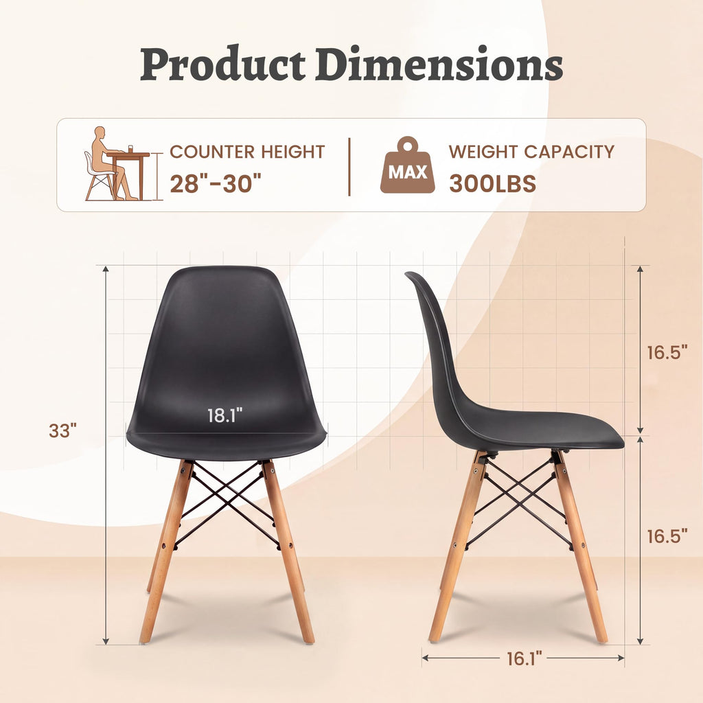 Inspired Eames Style Modern Dining Chair Mid Century Modern DSW Chair, Shell Lounge Plastic Chair, Dining, Bedroom, Living Room