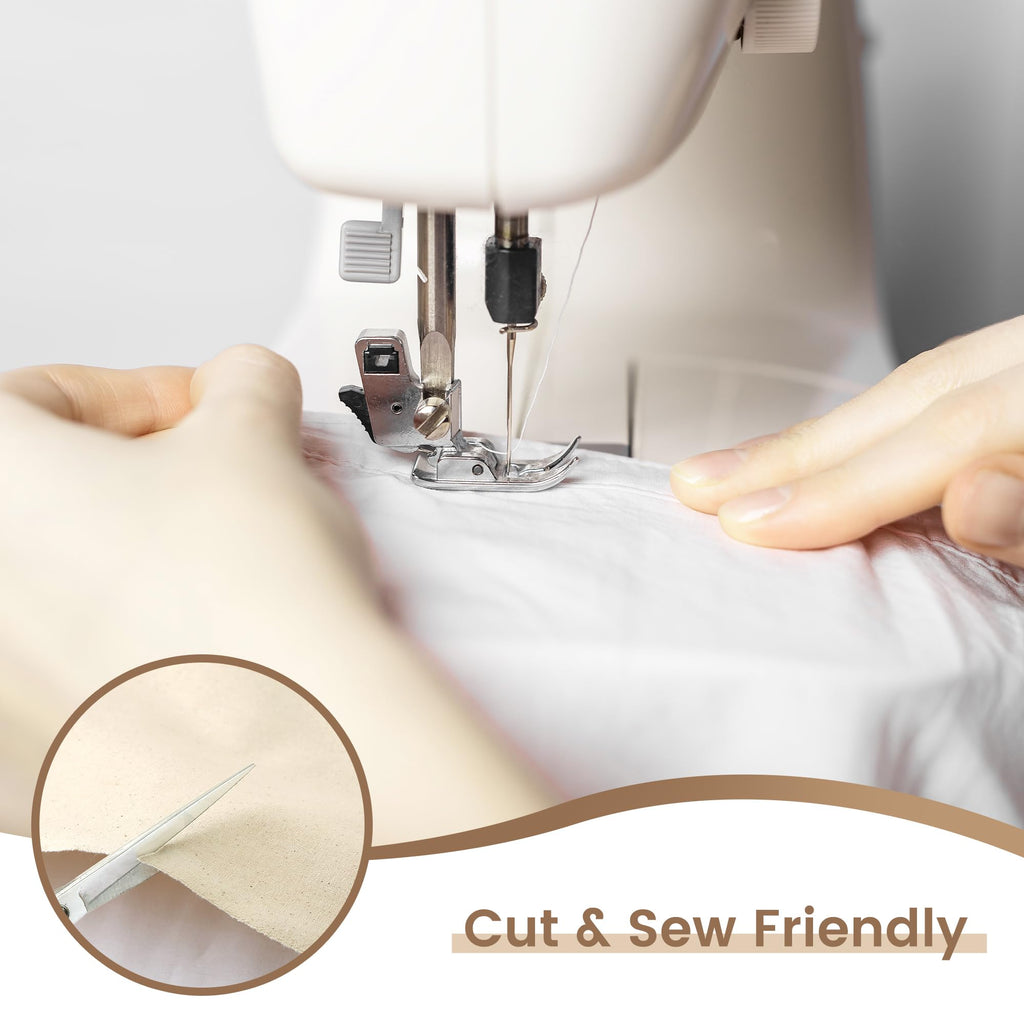 100% Cotton Fabric by the Yard, 63" x 5 Yard Unbleached Muslin Fabric