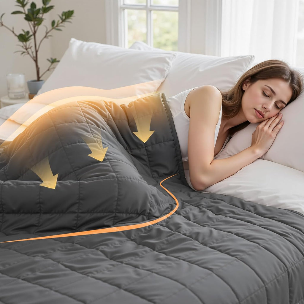 Weighted Blanket for Adults(78" x 85",25lbs) Twin Size Soft Cooling Heavy Blanket for Sleeping,Breathable Blanket