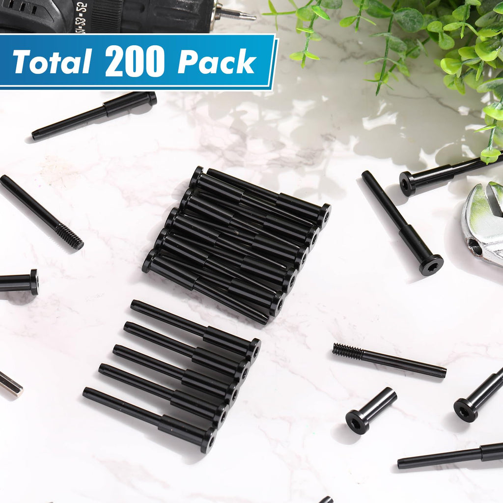 200 Pack 1/8" Stainless Steel Cable Railing Hardware Kit T316, Black