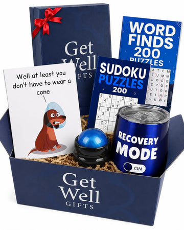 Get Well Soon Gift Basket for Men - Recovery & After Surgery Care Package
