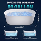 Whirlpool Tub Air Jetted Freestanding Bathtub Jericho 67 In White Acrylic with Fiberglass Backing 200 Aero Bubble