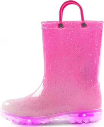 Toddler Light Up Rain Boots for Girls Boys Waterproof Rain Boots