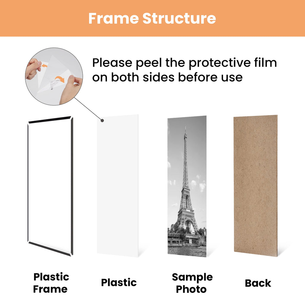 11x17 Poster Frame, Easy Slide-In Assembly, Black, 3 Pack