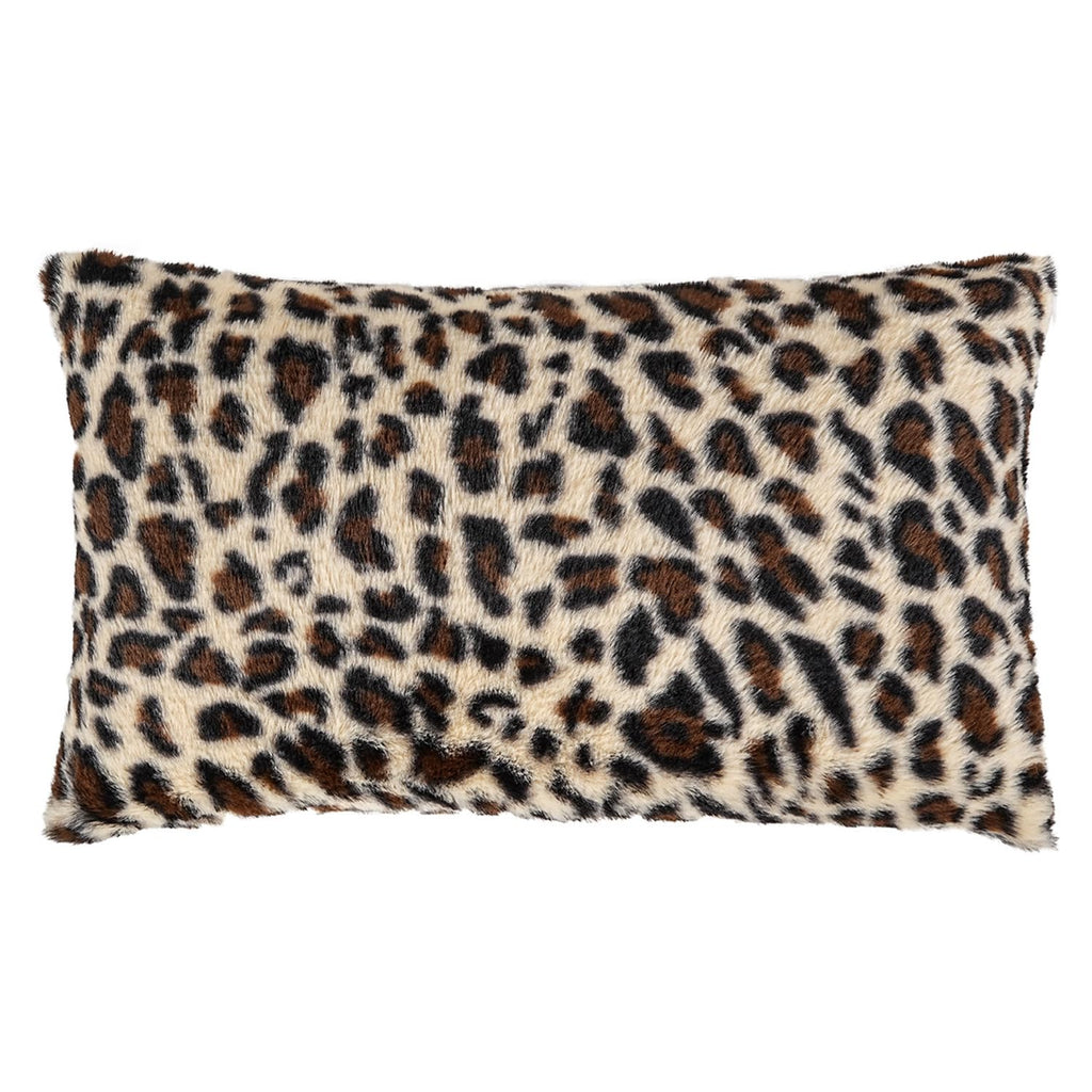 Leopard Faux Fur Pillow Covers 12x20 Set of 2