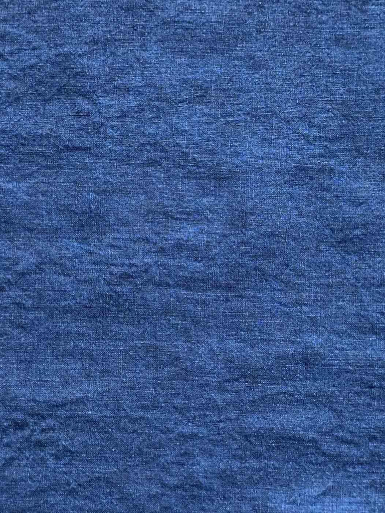 Indigo Linen Denim Blue Woven Fabric, Soft, Lightweight, Breathable, Versatile and Sewing, 100% Linen Fabrics for Clothing