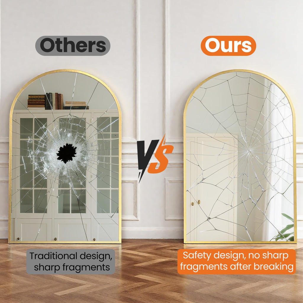 30x40 Bathroom Mirrors for Wall, Arched Mirror for Over Sink
