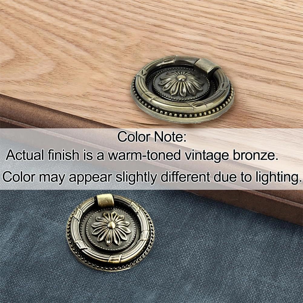 Drop Ring Handles Dresser Ring Pull Brass Oil-Rubbed Bronze 2 inch Diameter Cabinet Cupboard pulls Drawer Ring Handle