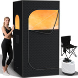 Nirvix Sauna Box, Portable Steam Sauna for Home with 1000W 3L Steamer, 9-Level Temperature Control & Remote