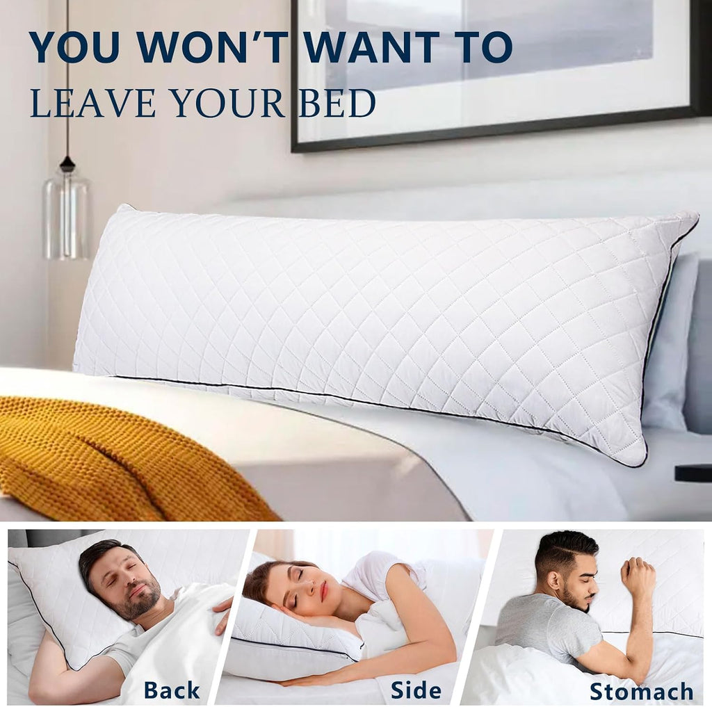 Body Pillow, Memory Foam Body Pillows for Adults Sleeping, Long Pillow for Bed, Big Large Firm Full Body Pillow for