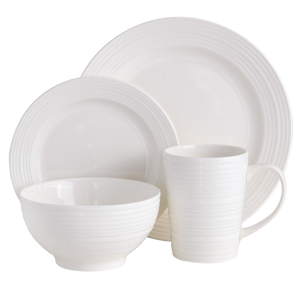 Amelia Court 16 Piece Dinnerware Set, White