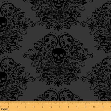 Gothic Skull Fabric by The Yard Soft 1 Yard