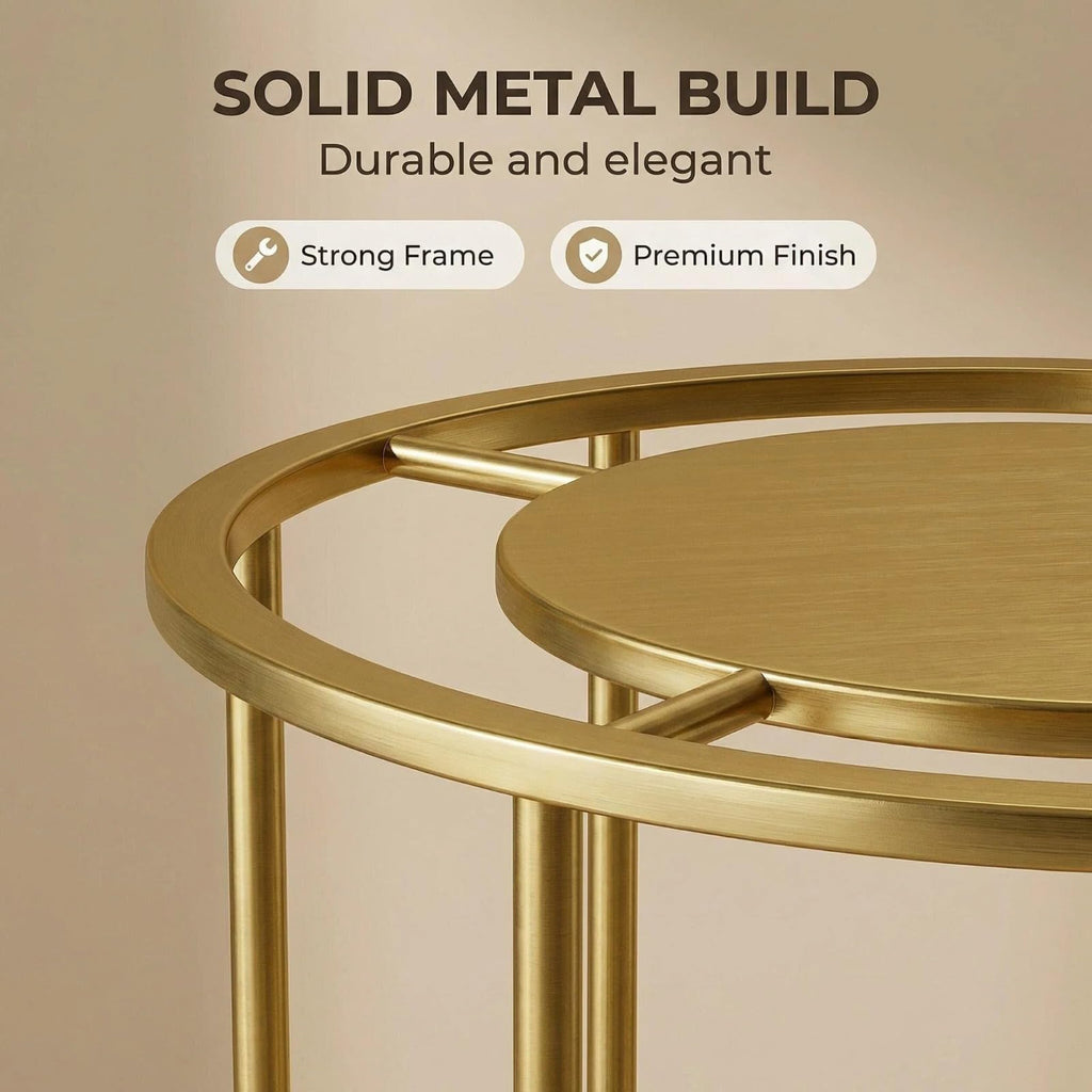Round Garment Rack for Retail Display - Heavy Duty Clothing Rack Gold
