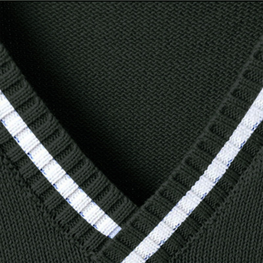 V Neck Knitted Vests for Boys Girls Sleeveless Sweater Vest Pullover Knitwear Crop Tops Kids School