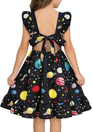 Dresses Summer Floral Tie Back Casual Dress
