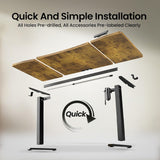 63 x 28 Inch Electric Standing Desk, Sit to Stand Up, Work Home Office Computer Table for Study, Walking Pad, Writing