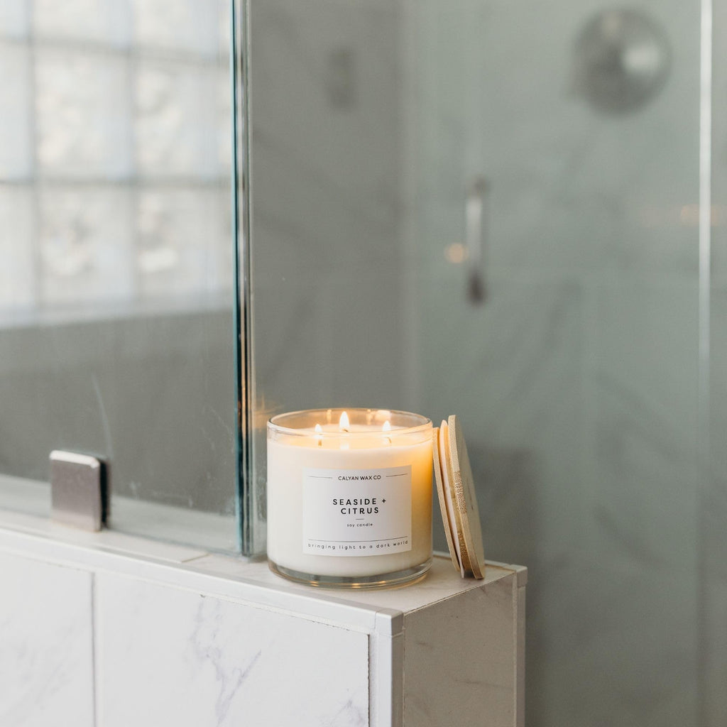 Seaside & Citrus 3 Wick Scented Candle - 43 Hour Burn