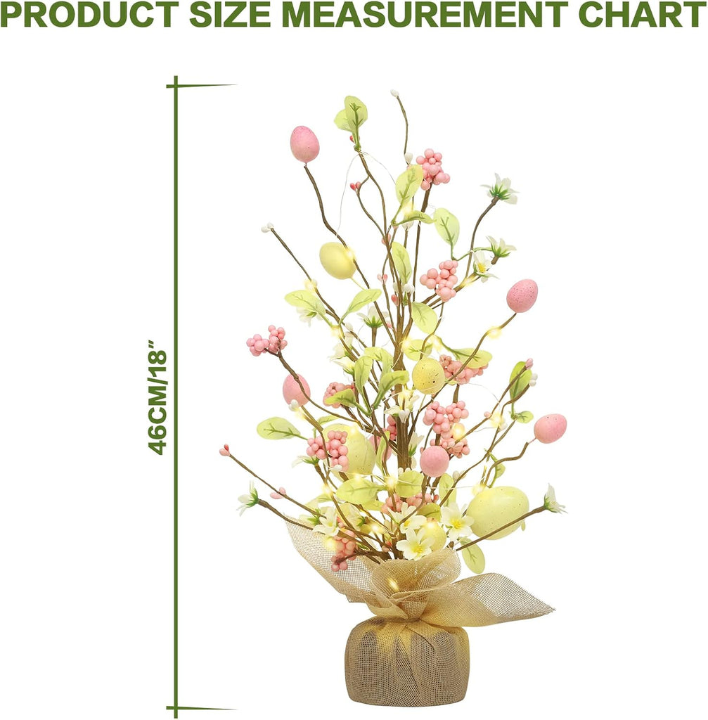 18Inch Easter Egg Tree Decorations Tabletop Spring Indoor Decor