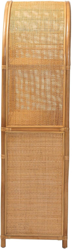 Mairen Arched Natural Rattan Storage Cabinet