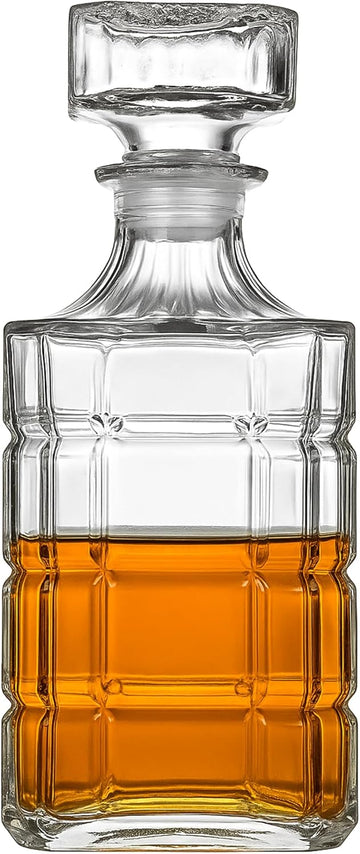 Whiskey Decanter for Scotch Liquor Bourbon or Wine - 750ml