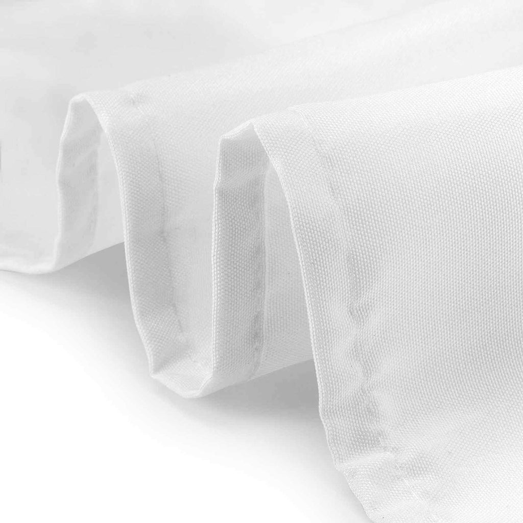 120" Round Premium Tablecloth for Wedding/Banquet/Restaurant - Polyester Fabric Table Cloth - White