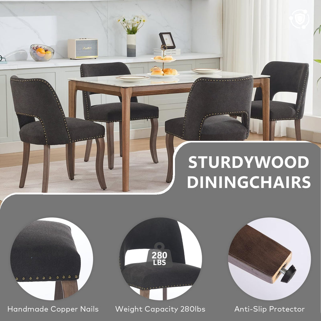 31.5" Small Round Kitchen Table Set for 2 with Velvet Upholstered Chairs